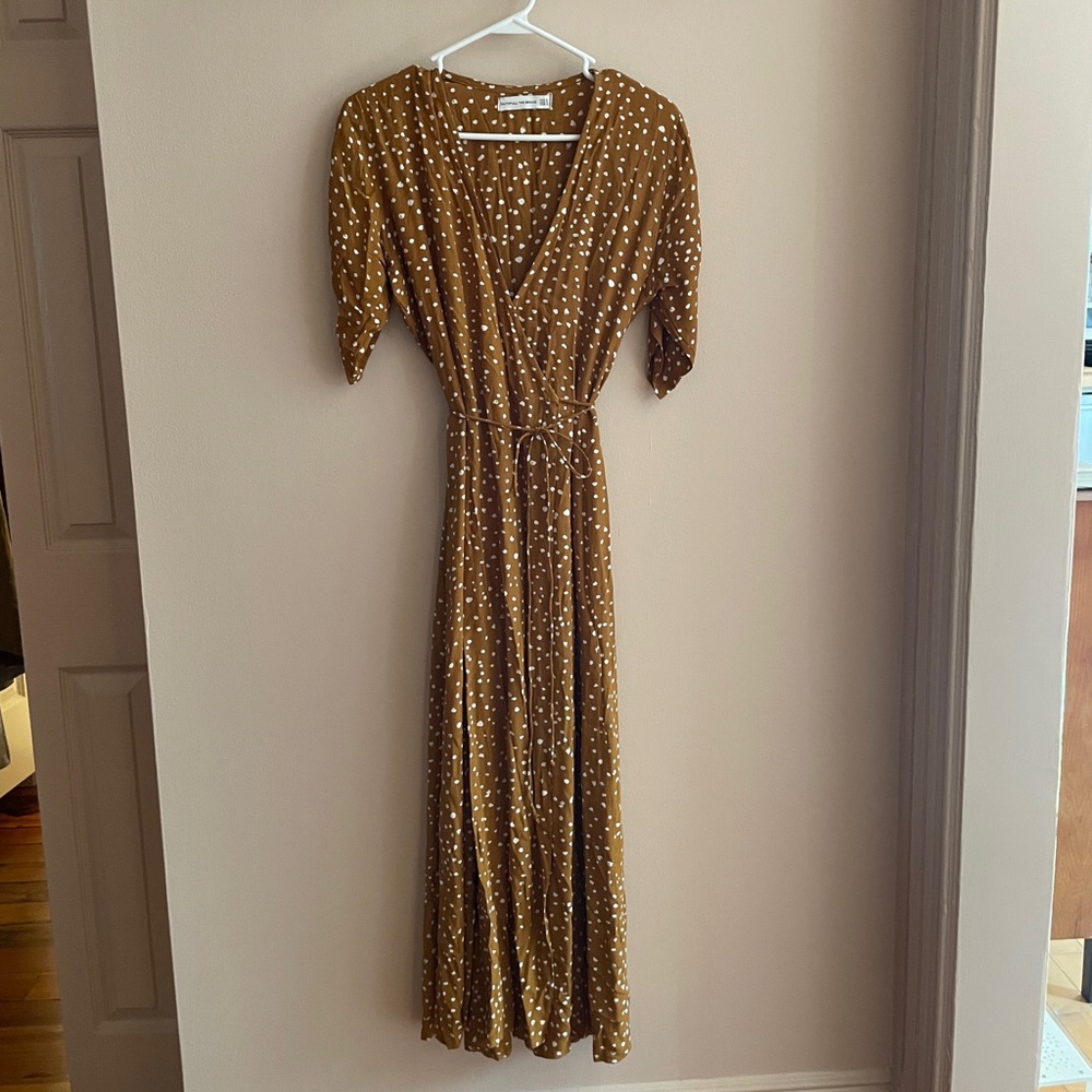 Faithful the Brand Polka Dot Midi Wrap Dress
